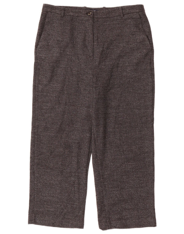 Zara Womens Loose Fit Cropped Trousers EU 40 Medium W30 L23 Grey Polyester