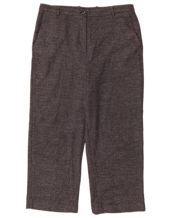 Zara Womens Loose Fit Cropped Trousers EU 40 Medium W30 L23 Grå Polyester