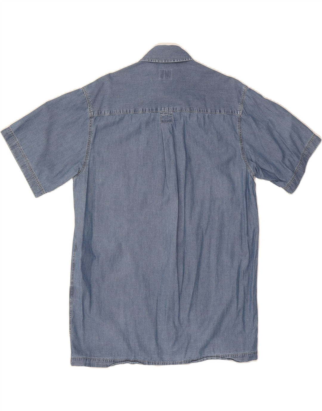 CALVIN KLEIN JEANS Mens Short Sleeve Denim Shirt Medium Blue Cotton Vintage Calvin Klein Jeans and Second-Hand Calvin Klein Jeans from Messina Hembry 