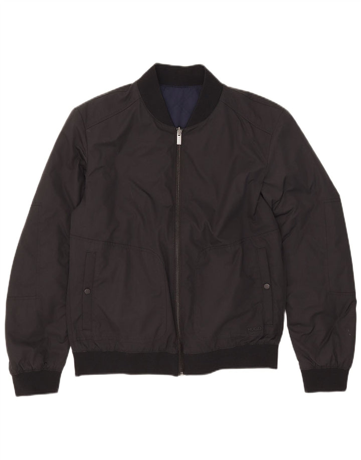 Hugo Boss Herre vendbar jakke UK 36 Lille sort polyamid
