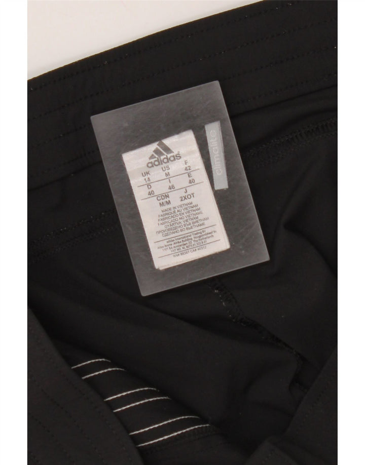 ADIDAS Dame Climalite Bermuda Sport Shorts UK 14 Medium Sort Polyamid