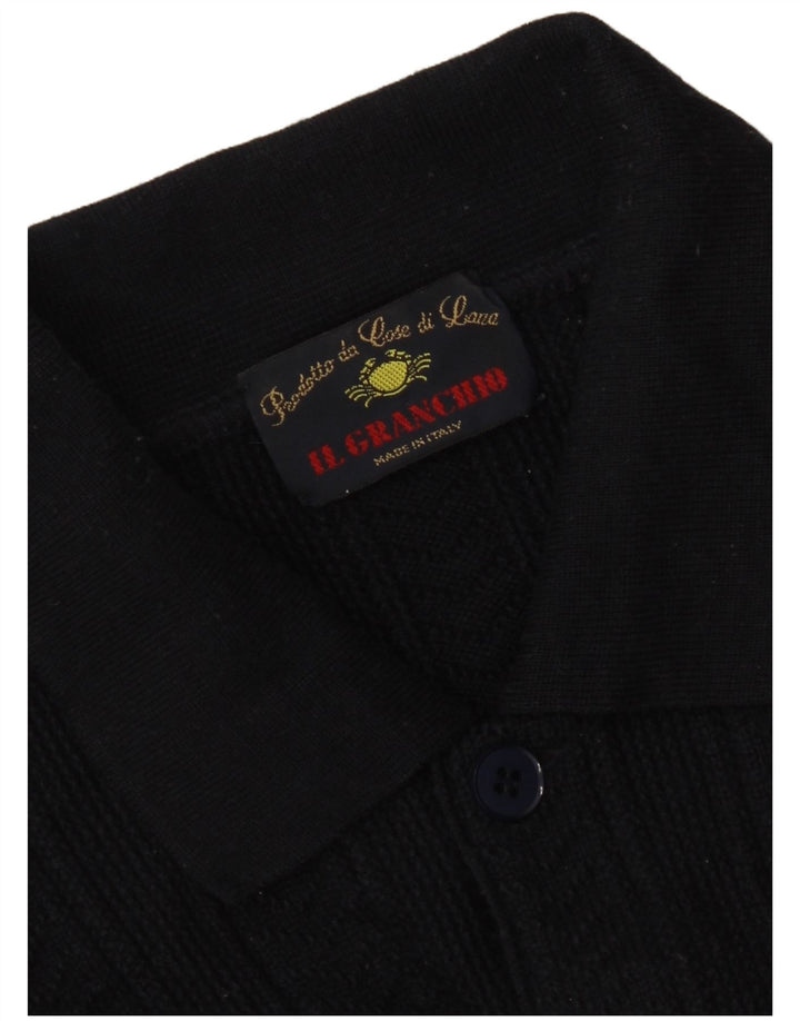 Il Granchio Herre Polo Neck Jumper Sweater Large Navy Blue