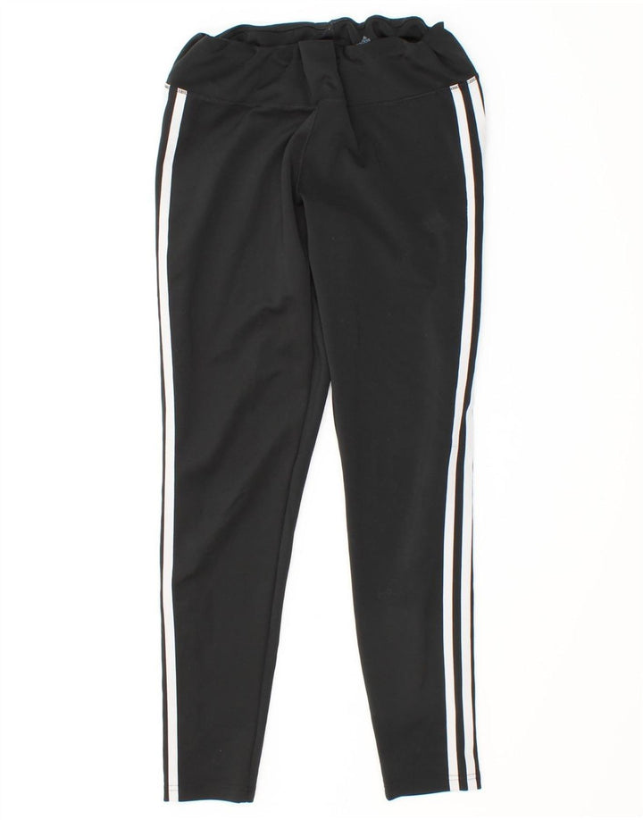 ADIDAS Womens Climalite Tracksuit Trousers UK 12/14 Medium Black Polyester Vintage Adidas and Second-Hand Adidas from Messina Hembry 