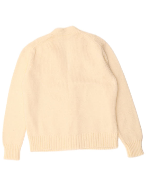 Vintage dame cardigan sweater UK 14 Medium Off White