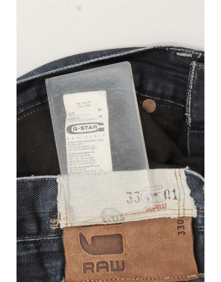 G-STAR Herre 3301 Straight Jeans W34 L32 Blå Bomuld