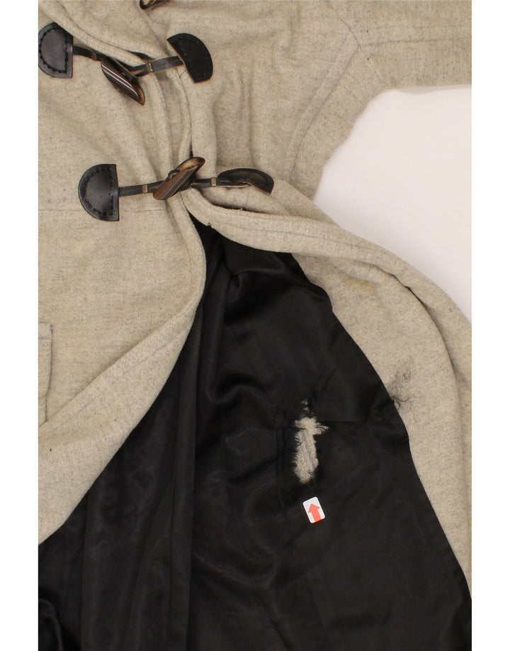 POLO RALPH LAUREN Womens Oversized Hooded Duffle Coat UK 16 Large Grey Vintage Polo Ralph Lauren and Second-Hand Polo Ralph Lauren from Messina Hembry 