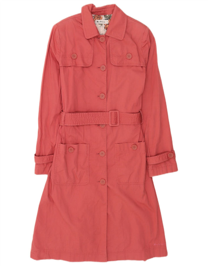 Ben Sherman Trench Coat til kvinder UK 10 Lille Pink Bomuld