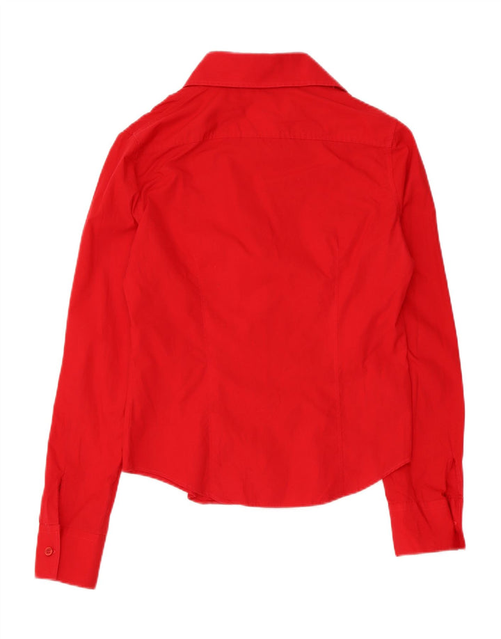 Benetton Dameskjortebluse UK 12 Medium Rød