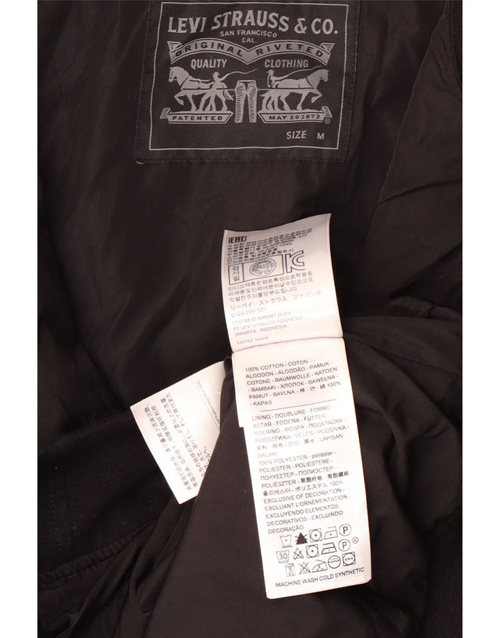 LEVI'S Bomberjakke til mænd UK 38 Medium Sort Bomuld