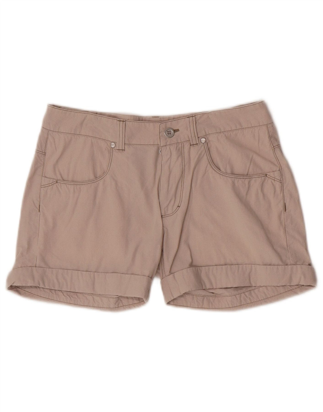 Champion Kvinder Casual Shorts Små W28 Beige Houndstooth