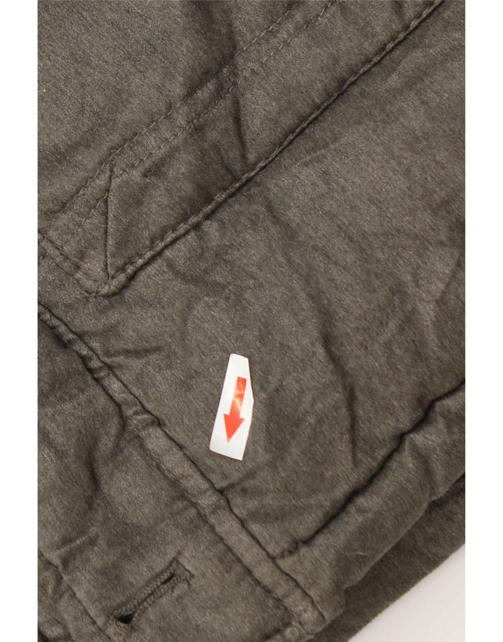 Zara Herre Polstret Frakke UK 38 Medium Grey Polyester