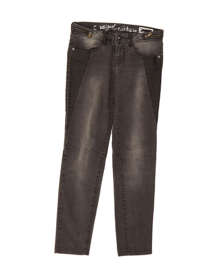 DESIGUAL Womens Rainbow Slim Jeans W30 L28 Grey Vintage Desigual and Second-Hand Desigual from Messina Hembry 