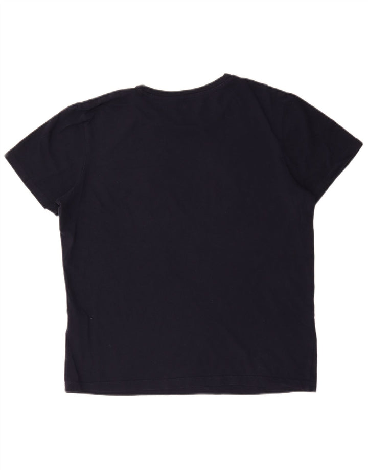 Jack & Jones Herre grafisk T-shirt Top Medium Marineblå Bomuld