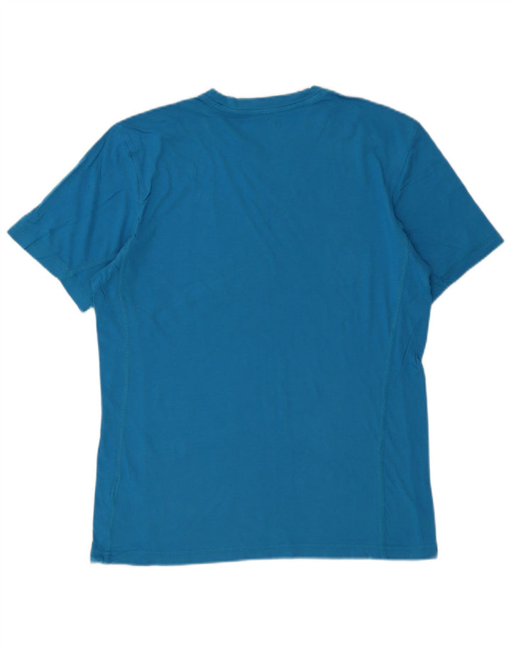 Reebok Herre grafisk T-shirt top mellemblå bomuld