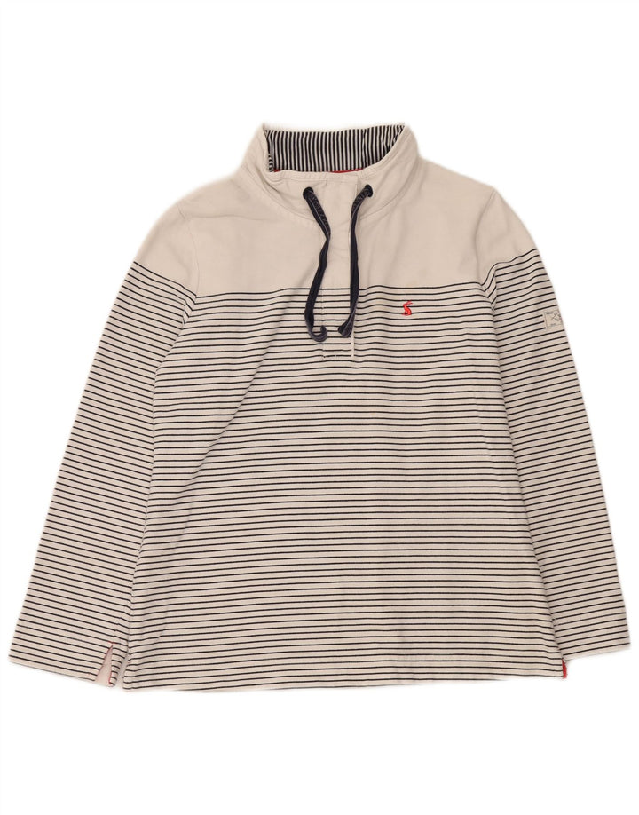 JOULES Dame Sweatshirt Jumper UK 14 Medium Off White Stribet