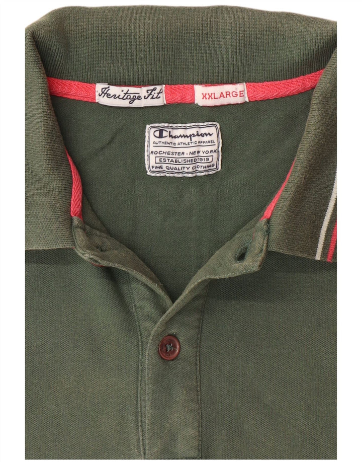 CHAMPION Heritage Fit Polo Shirt 2XL Grøn