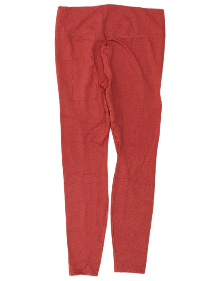 NIKE Womens Therma-Fit Leggings UK 12 Medium Burgundy Polyester