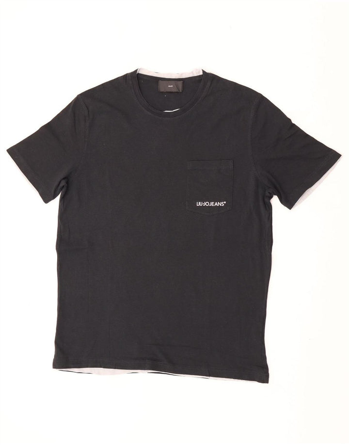 Liu Jo Herre T-Shirt Top Medium Sort