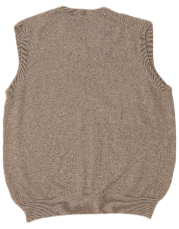 Marks & Spencer Herre Blue Harbor Vest Tank Top Stor Grå Flecked Bomuld