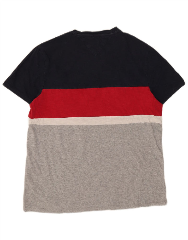 Tommy Hilfiger Herre T-shirt Top Lille flerfarvet Colourblock Bomuld