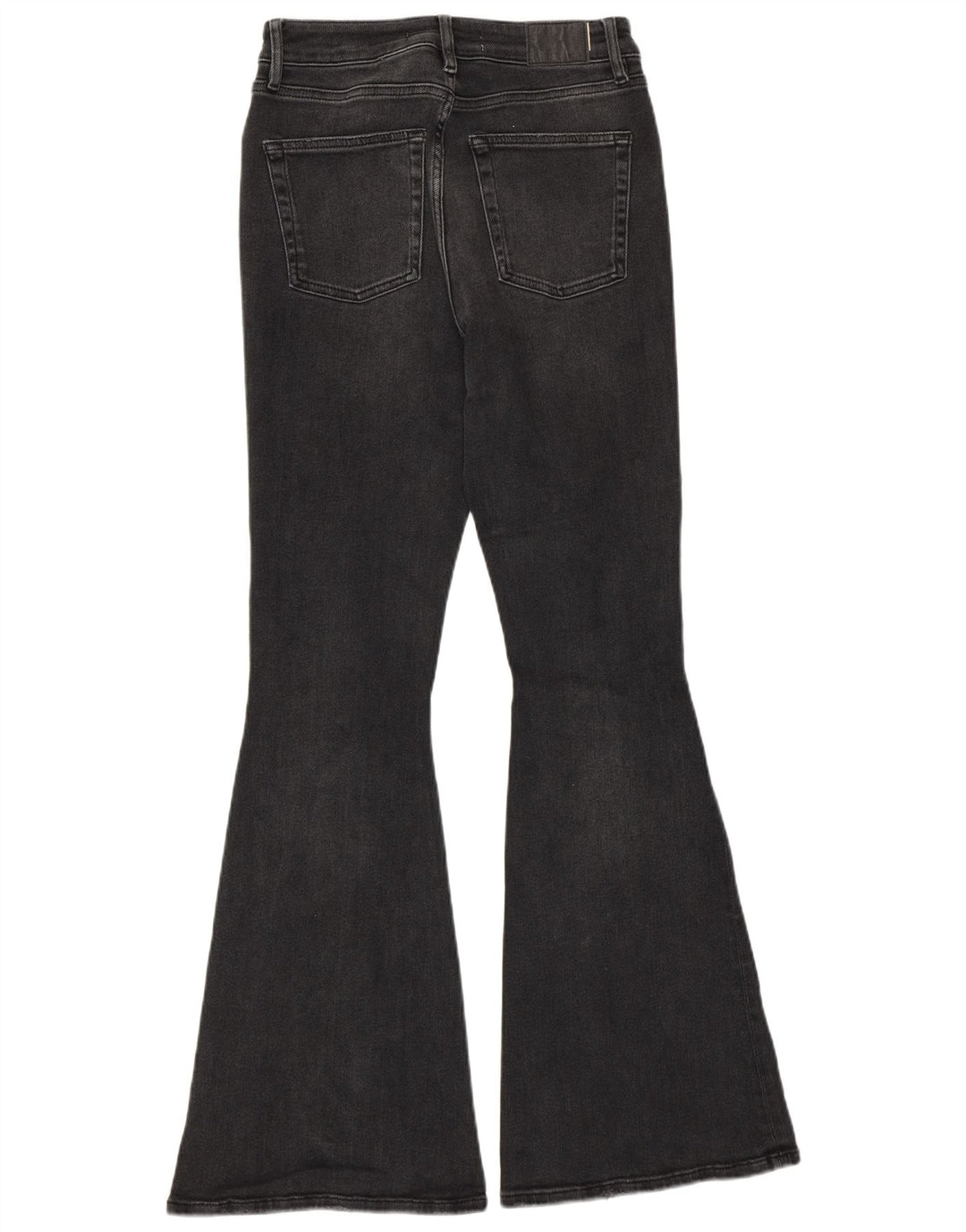 SUPERDRY Womens High Rise Distressed Flared Jeans W28 L33 Grey Cotton