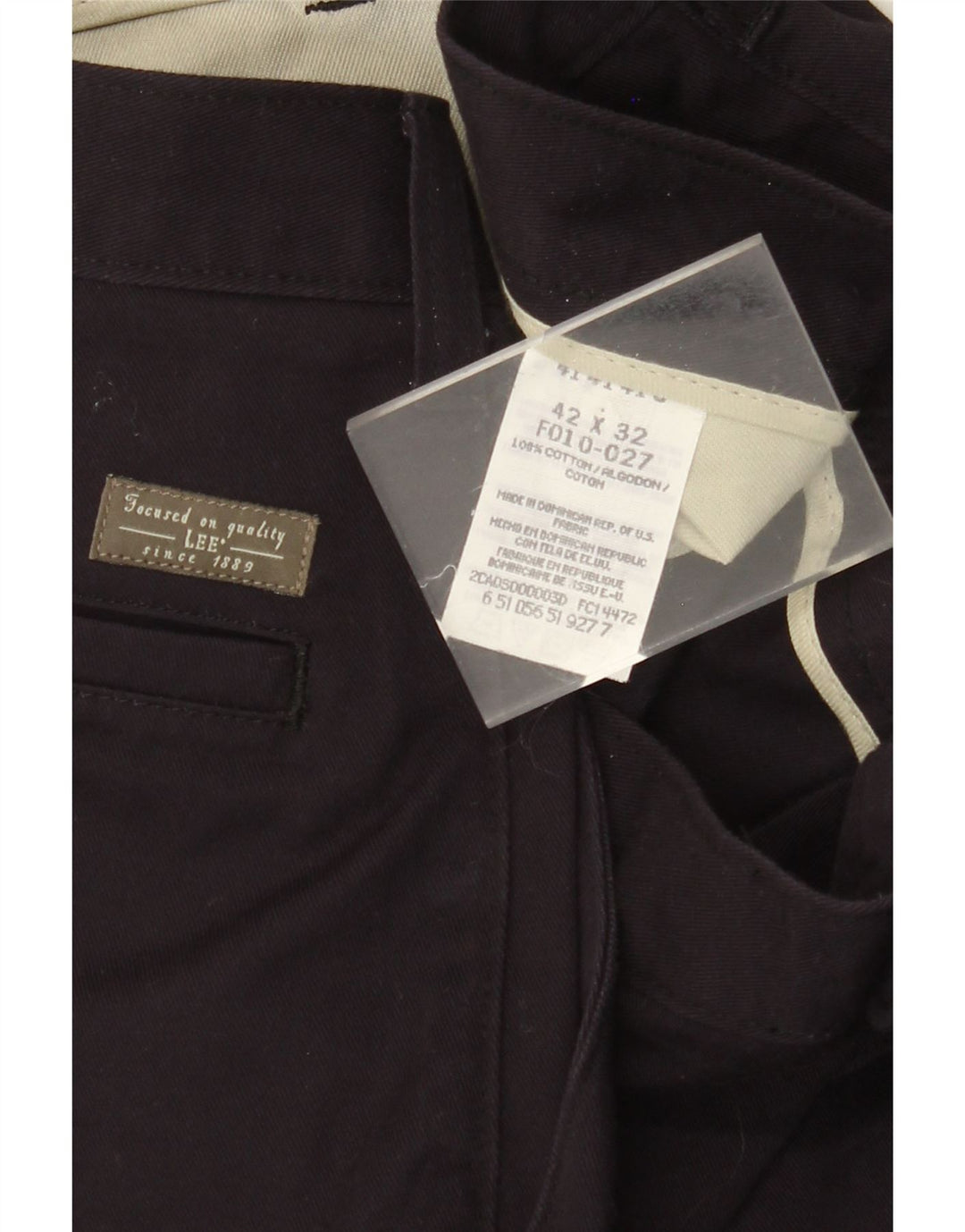 LEE Herre Pegged Chino Bukser W42 L32 Marineblå Bomuld