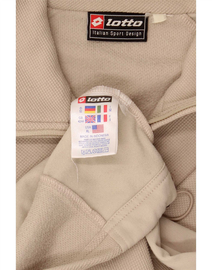 Lotto Herre træningsdragt Topjakke UK 42/44 XL Beige Polyester