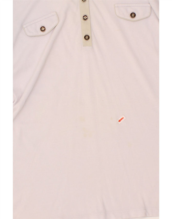 MARELLA Womens Polo Shirt UK 20 2XL White Vintage Marella and Second-Hand Marella from Messina Hembry 