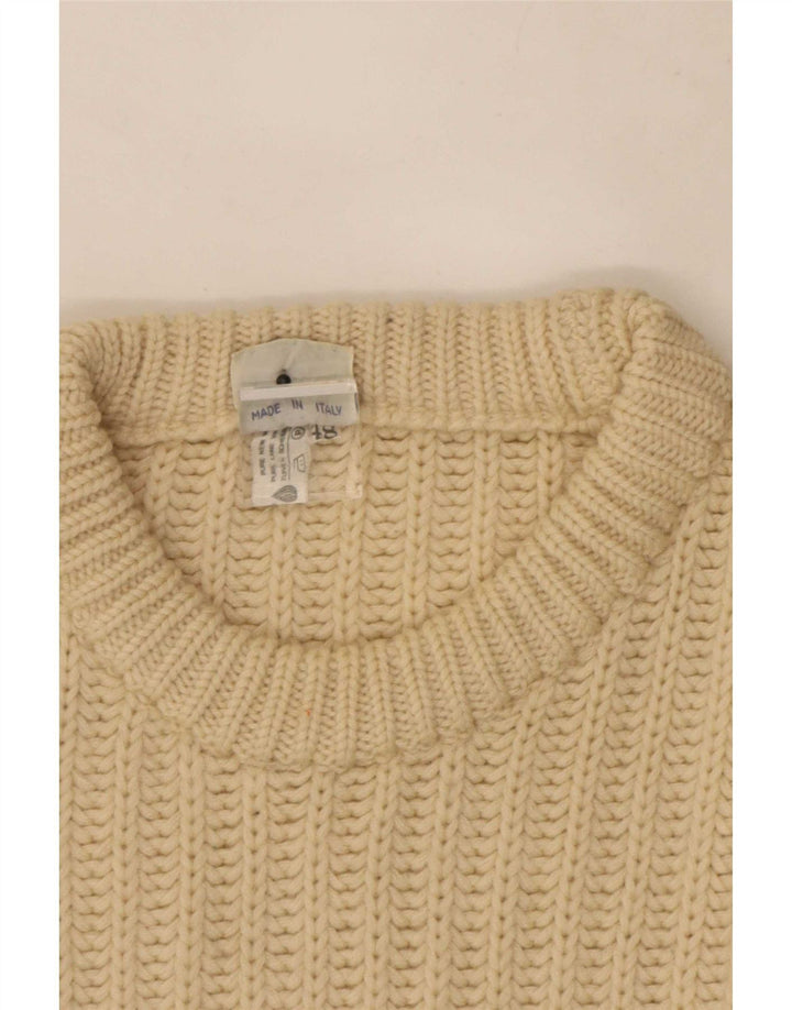 Ocean Star Herre Crew Neck Jumper Sweater IT 48 Medium Beige Colourblock