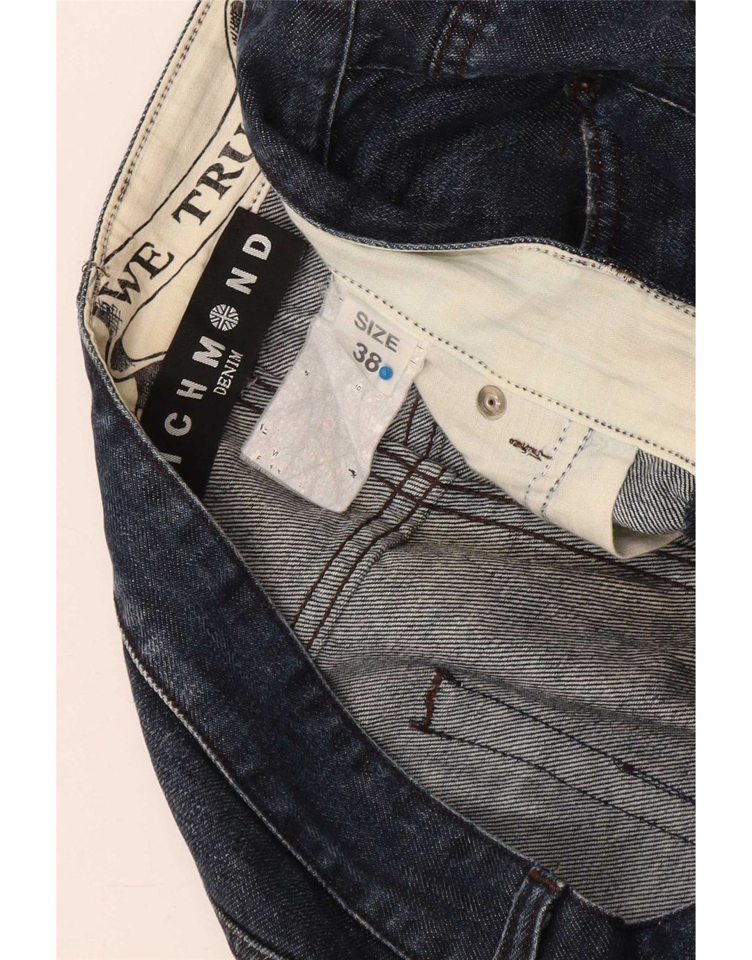 Richmond Straight Jeans til mænd W38 L30 Marineblå