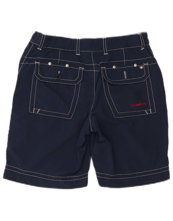 CHERVO Boys Cargo Shorts 11-12 år Large W26 Navy Blue Polyamid