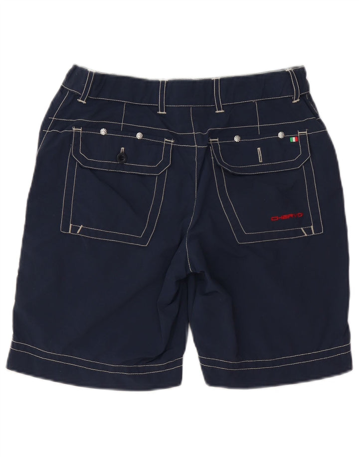 CHERVO Boys Cargo Shorts 11-12 år Large W26 Navy Blue Polyamid