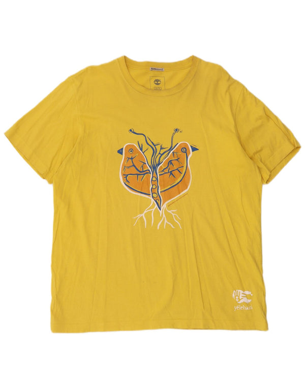 Timberland Herre Earthkeepers Regular Fit Grafisk T-Shirt Top XL Gul