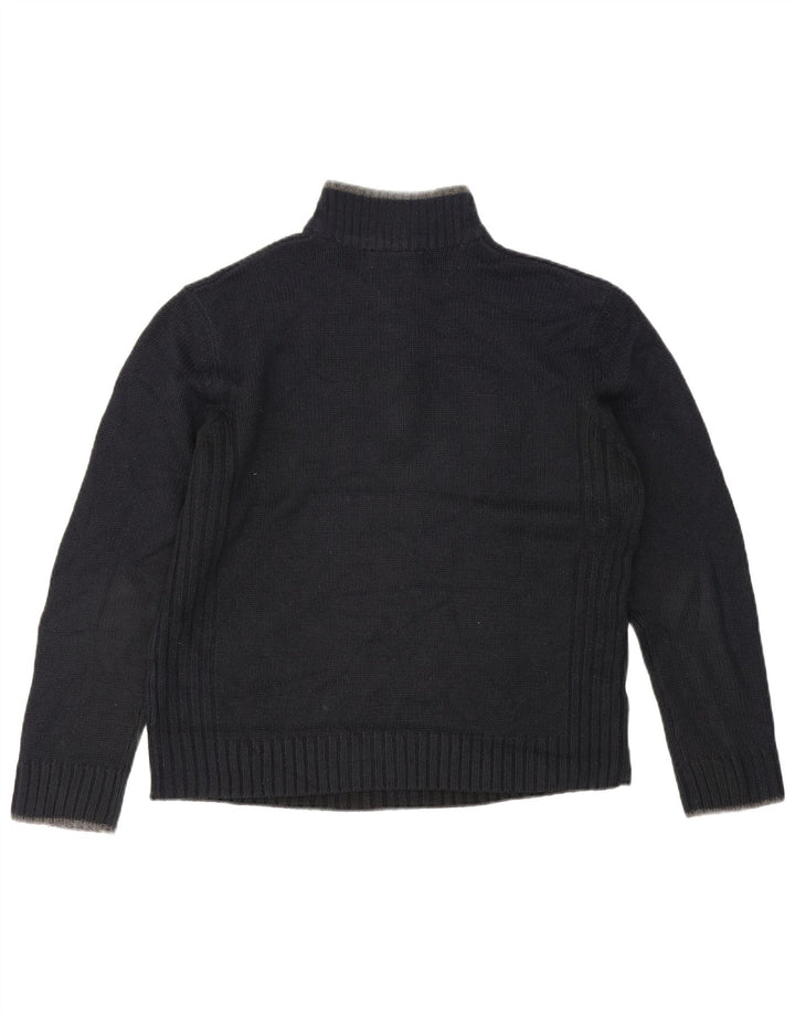 Pierre Cardin Herre lynlås-hals sweater lille marineblå akryl