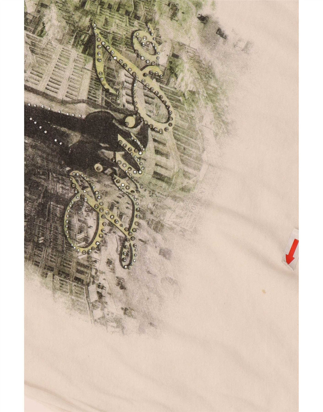 Liu Jo Grafisk T-shirt top til kvinder UK 12 Medium White