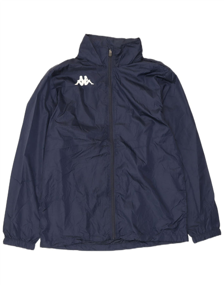 KAPPA Herre Windbreaker Jacket UK 40 Large Navy Blue Polyester