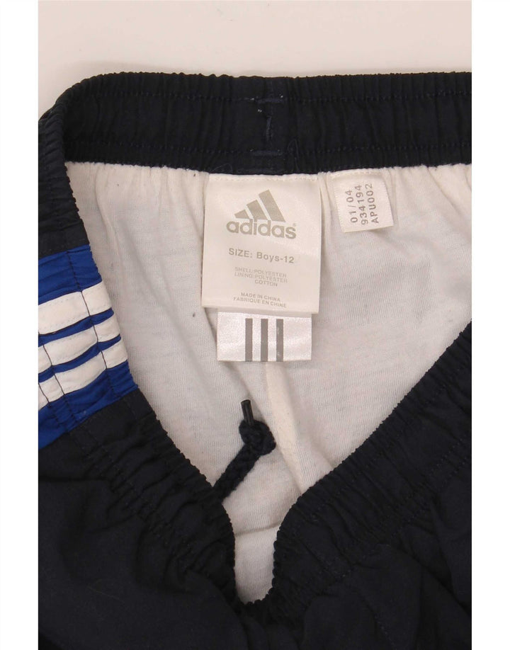 Adidas Træningsdragtsbukser til drenge 11-12 år Marineblå Colourblock Polyester