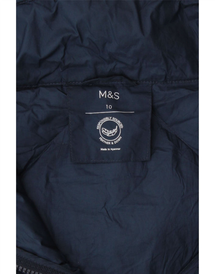 Marks & Spencer Dame Oversized polstret jakke UK 10 Small Navy Blue