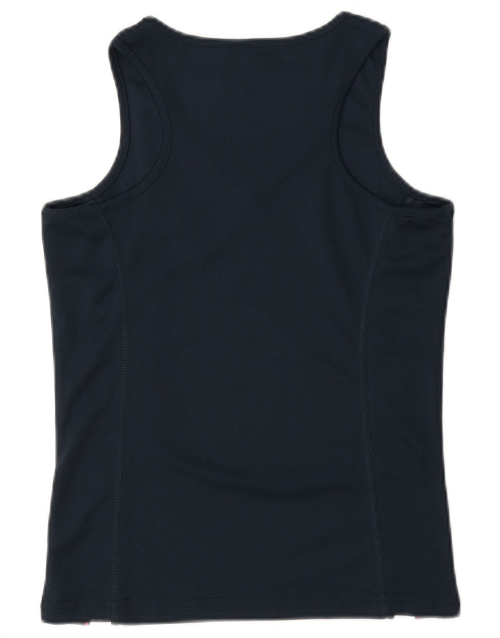 Sergio Tacchini Damevest Top UK 6 XS Navy Blue Colourblock Polyester