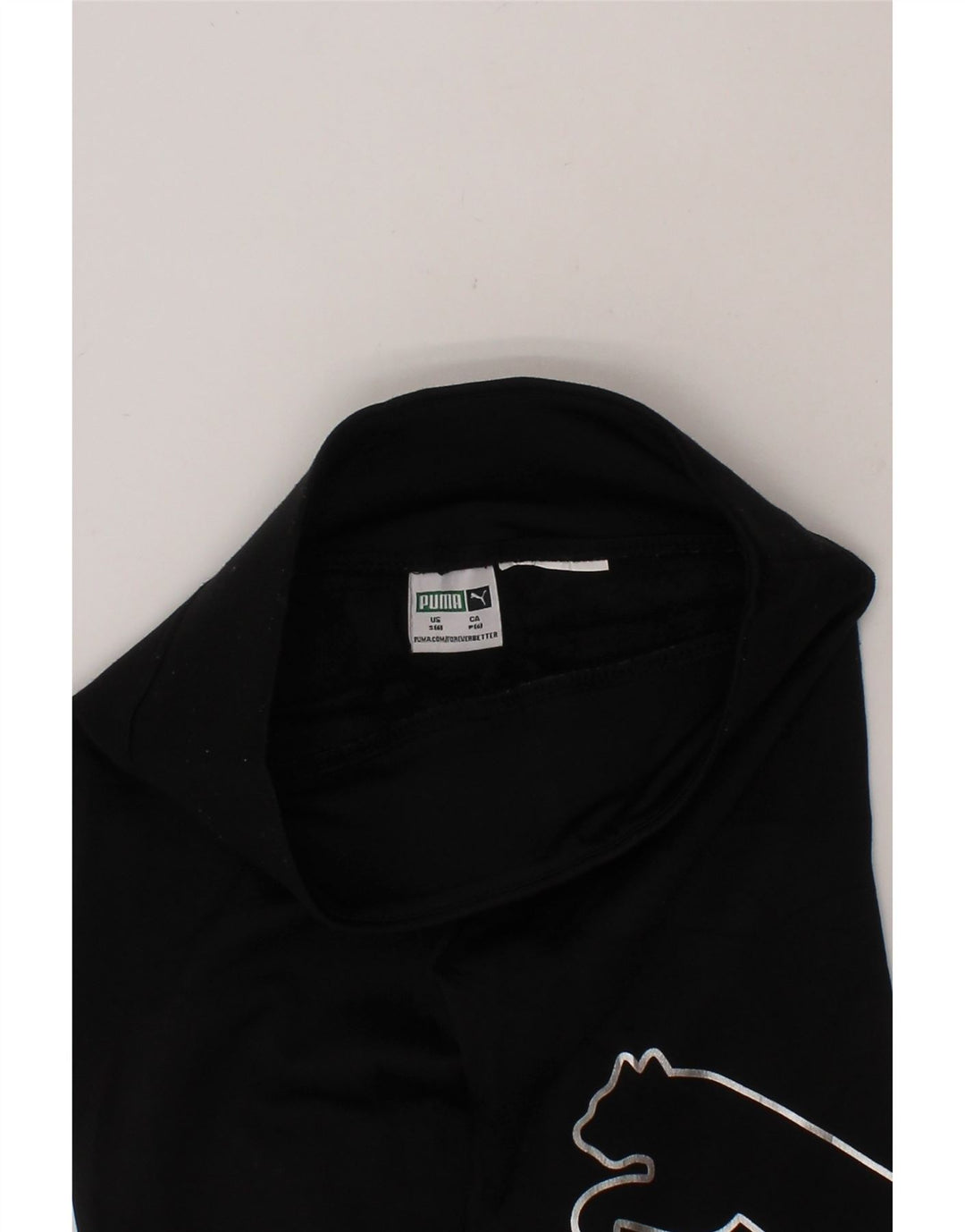 PUMA Girls Graphic Leggings 5-6 Years Small  Black Vintage Puma and Second-Hand Puma from Messina Hembry 