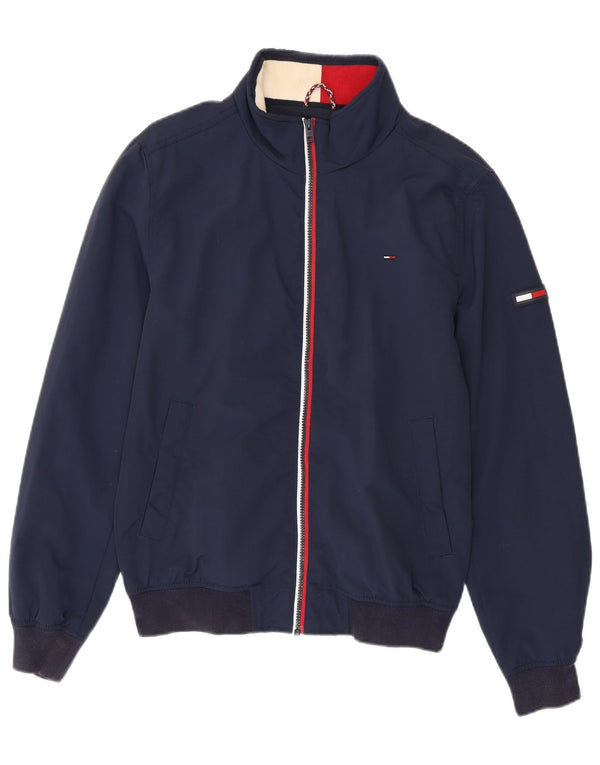 Tommy Hilfiger Herre Bomber Jacket UK 38 Medium Navy Blue Polyamid