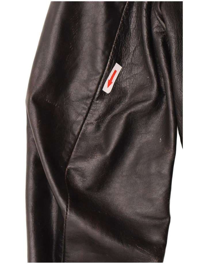 Vintage læderjakke til kvinder UK 10 Lille sort læder