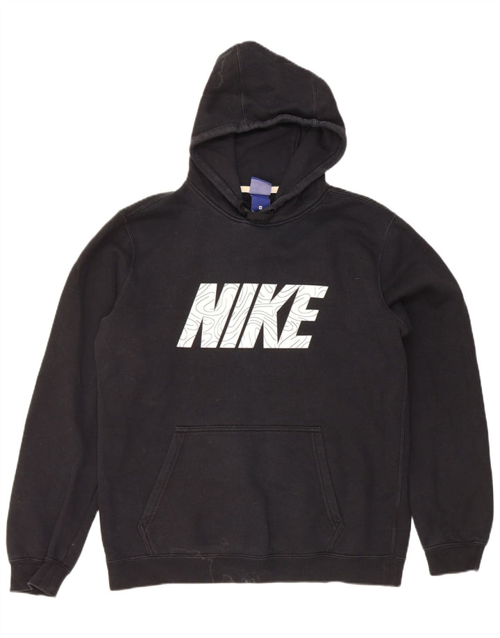 Nike grafisk hættetrøje til mænd mellem sort bomuld