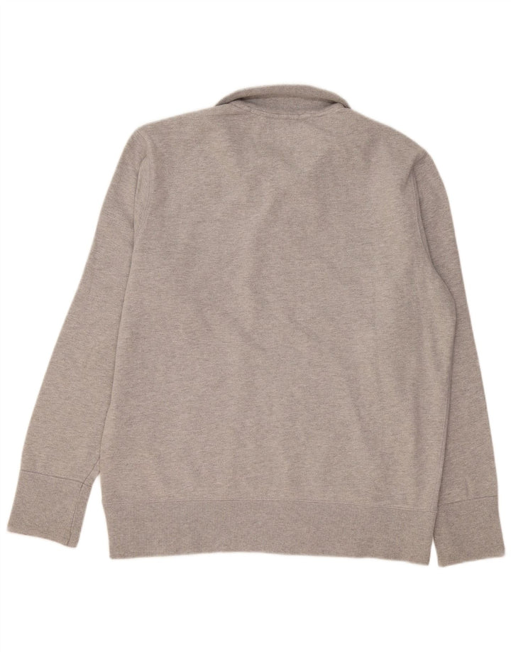 Calvin Klein Jeans Herre Grafisk Button Neck Sweatshirt Jumper 2XL Grå