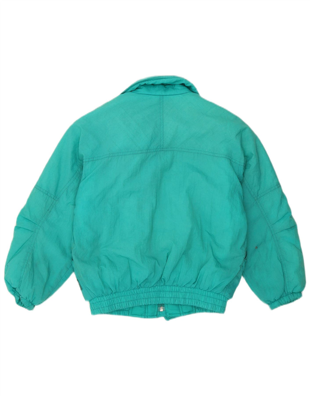 Belfe Girls Oversized grafisk skijakke 10-11 år Grøn polyamid 80'erne