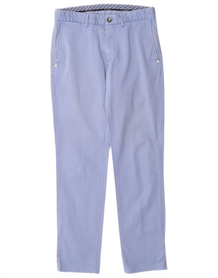 MASSIMO DUTTI Herre Slim Fit Chinobukser EU 38 Small W30 L30 Blå