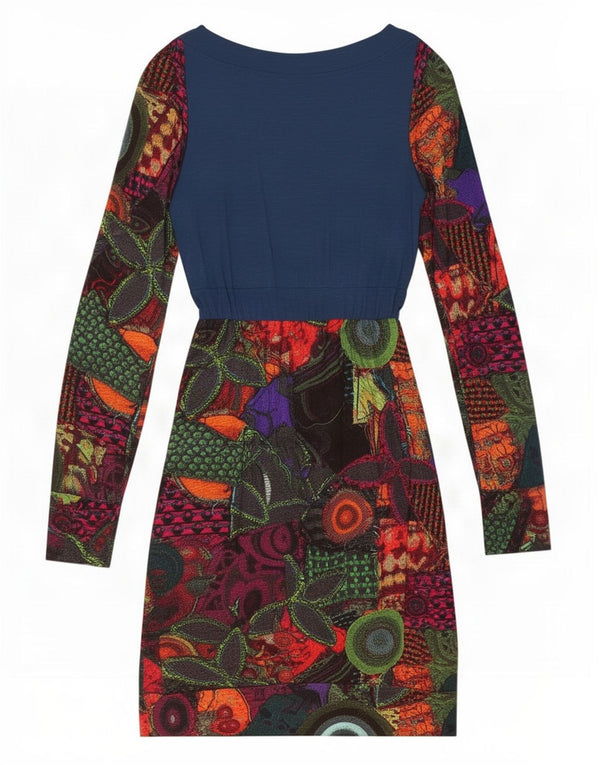 Desigual Womens Sheath Dress UK 10 Small Multicoloured Geometric
