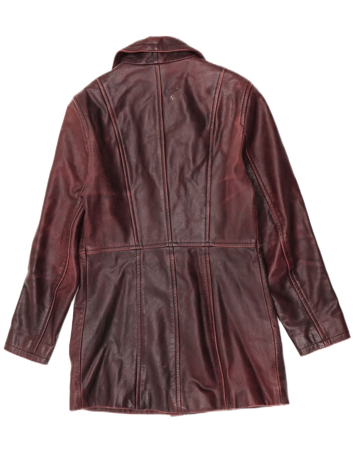 Gipsy by Mauritius Dame Læderfrakke UK 12 Medium Burgundy