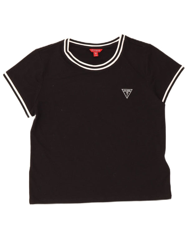Guess Dame T-Shirt Top UK 14 Stor Sort Polyester