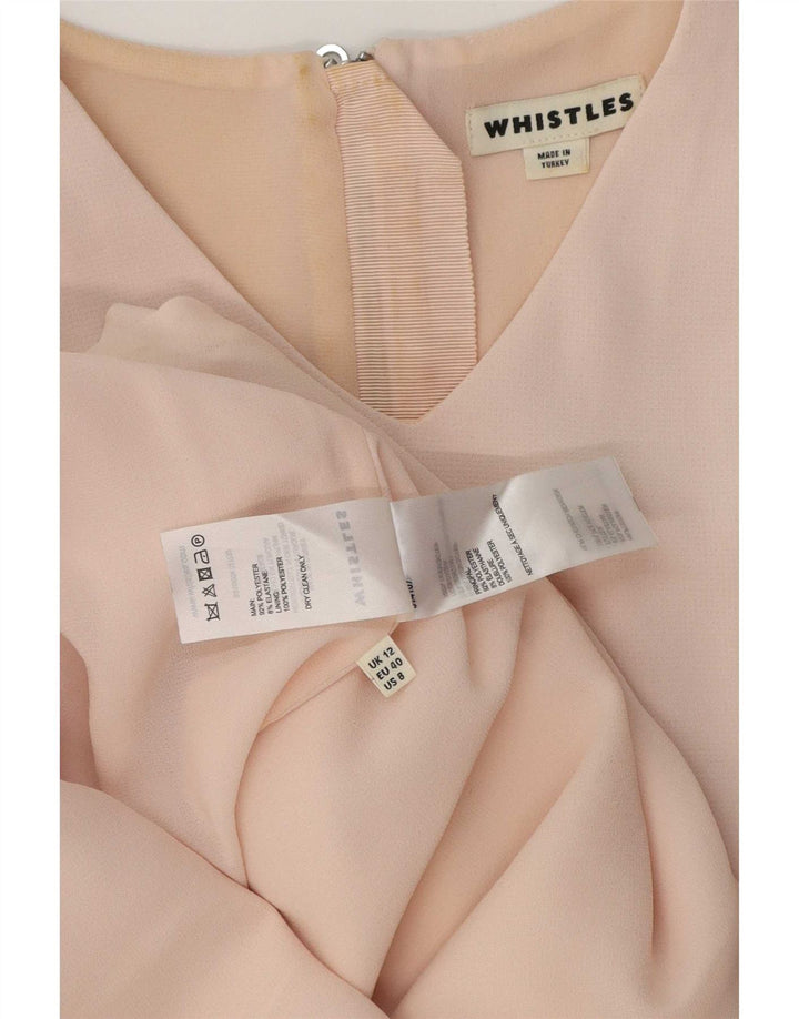 Whistle Womens Sleeveless Sheath Dress UK 12 Medium Pink Polyester